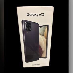 Samsung Galaxy A12 Black Smartphone Box